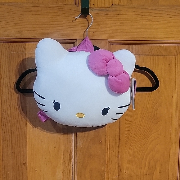Hello Kitty Other - Hello Kitty Plush Backpack - White and Pink